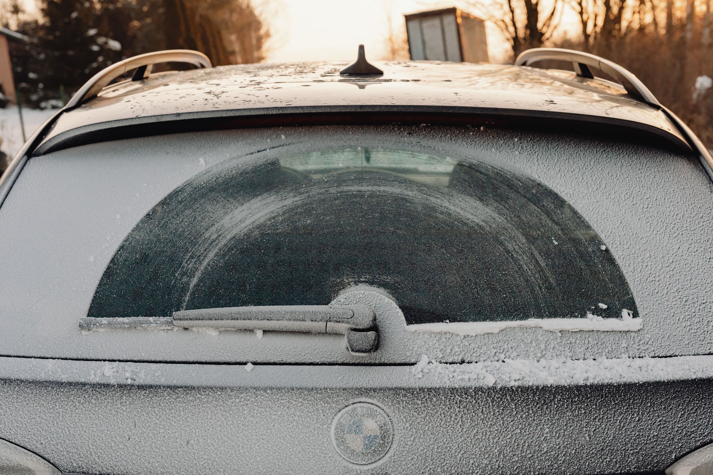 Frosted rear windshield on a hatchback, the glass a rear windshield replacement swaps out